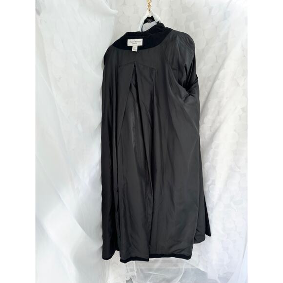 Women’s 24 W Black WOOL MAXI Coat LONG Swingy Back Pleat HEAVY Brylane Classic - Picture 7 of 9